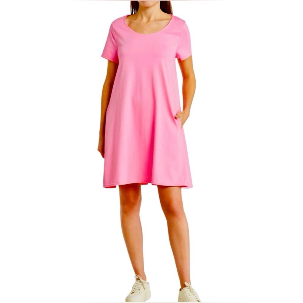 Cotton Emporium Bubblegum Pink T-Shirt Dress with Pockets Size Small